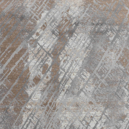 4' X 6' Brown Abstract Area Rug