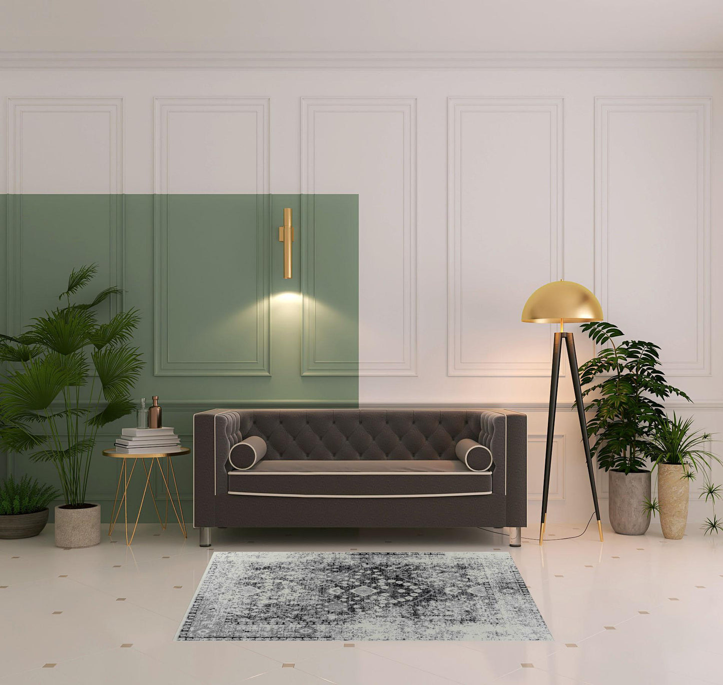 4' X 6' Brown Abstract Area Rug