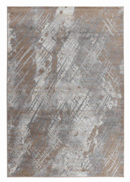 5' X 8' Brown Abstract Area Rug