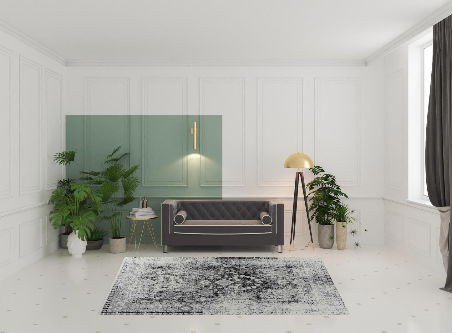 7' X 10' Brown Abstract Area Rug