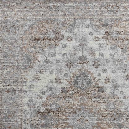 4' X 6' Brown Oriental Area Rug