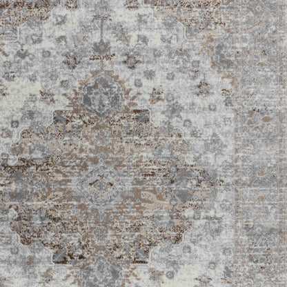 7' X 10' Brown Oriental Area Rug