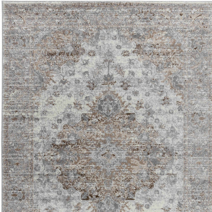 8' X 11' Brown Oriental Area Rug