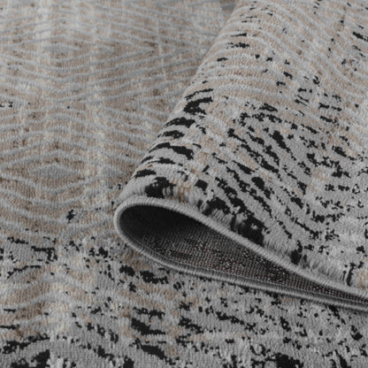 5' X 8' Brown Geometric Area Rug