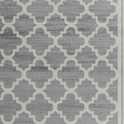 7' X 10' Grey Moroccan Area Rug