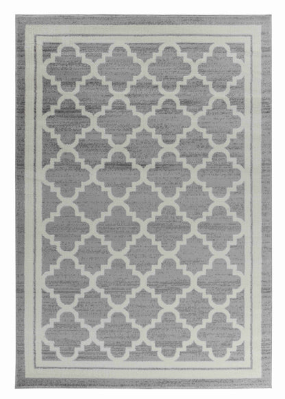 7' X 10' Grey Moroccan Area Rug