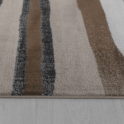 5' X 8' Brown Abstract Area Rug