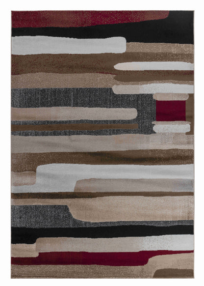 5' X 8' Brown Abstract Area Rug