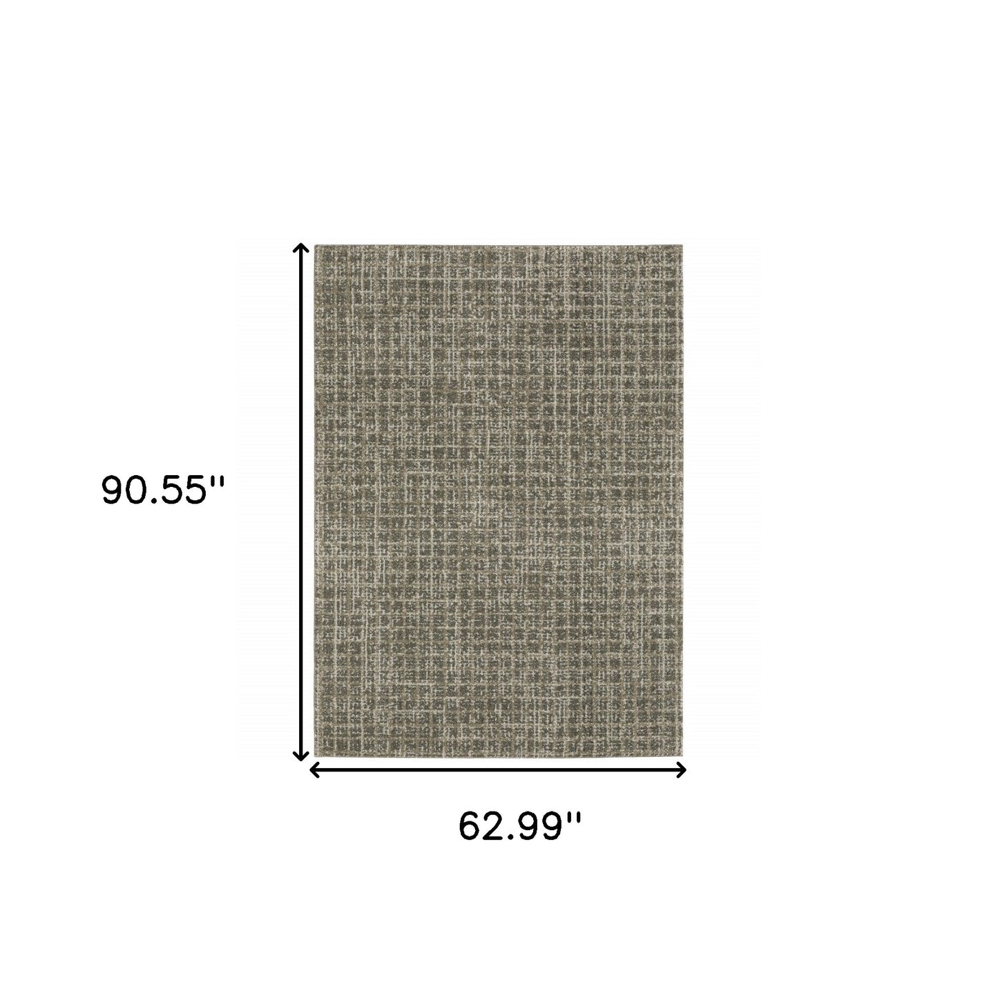 5' X 8' Grey Tan And Beige Geometric Power Loom Stain Resistant Area Rug