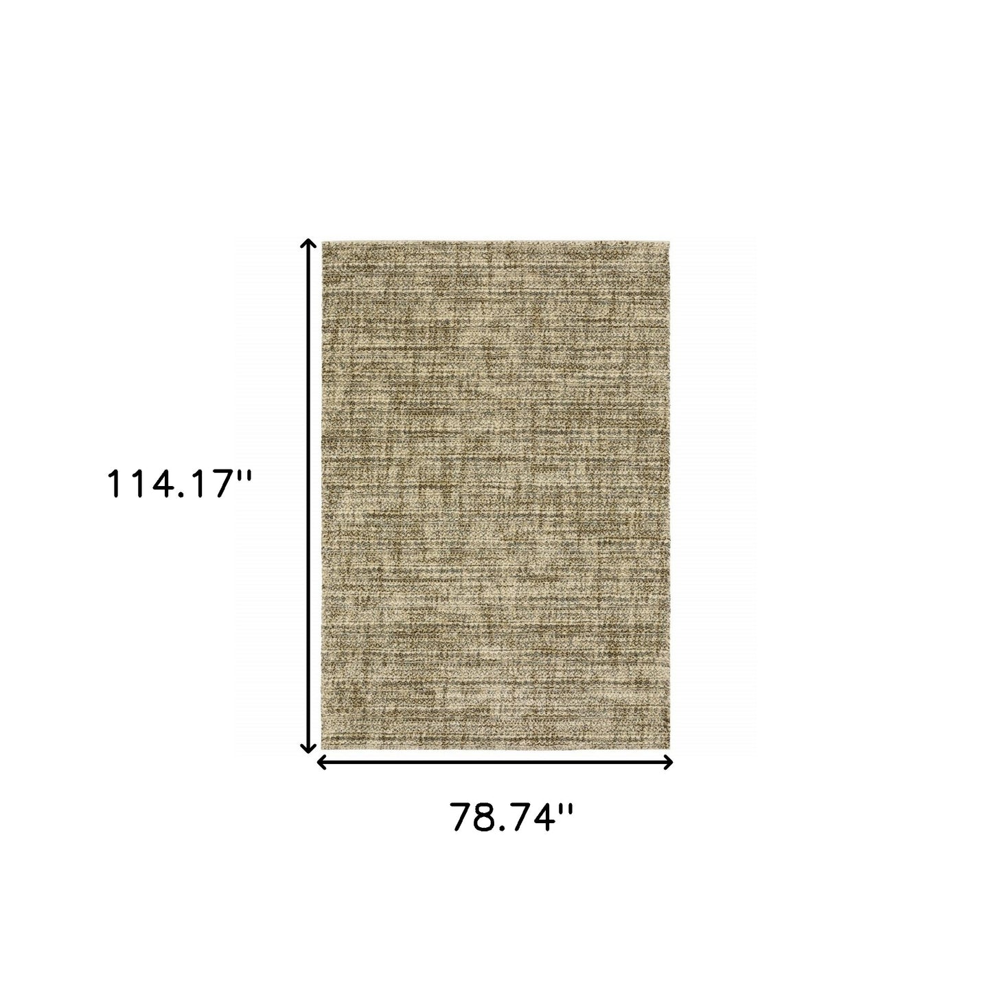 6' X 9' Beige Brown Tan And Blue Green Abstract Power Loom Stain Resistant Area Rug