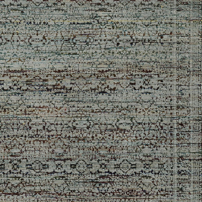 10' X 13' Blue And Purple Oriental Power Loom Stain Resistant Area Rug