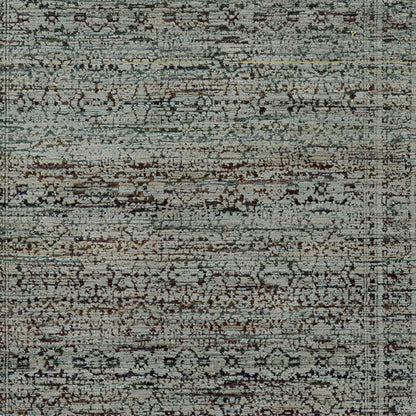 8' X 10' Blue And Purple Oriental Power Loom Stain Resistant Area Rug
