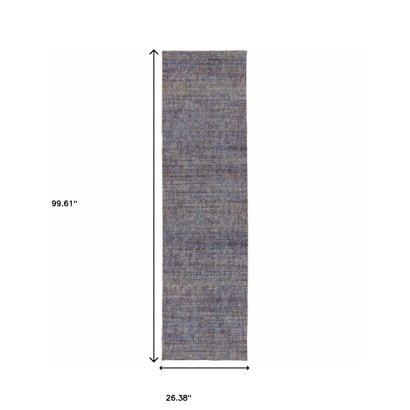 2' X 8' Gold Rust Brown And Ivory Power Loom Stain Resistant Runner Rug