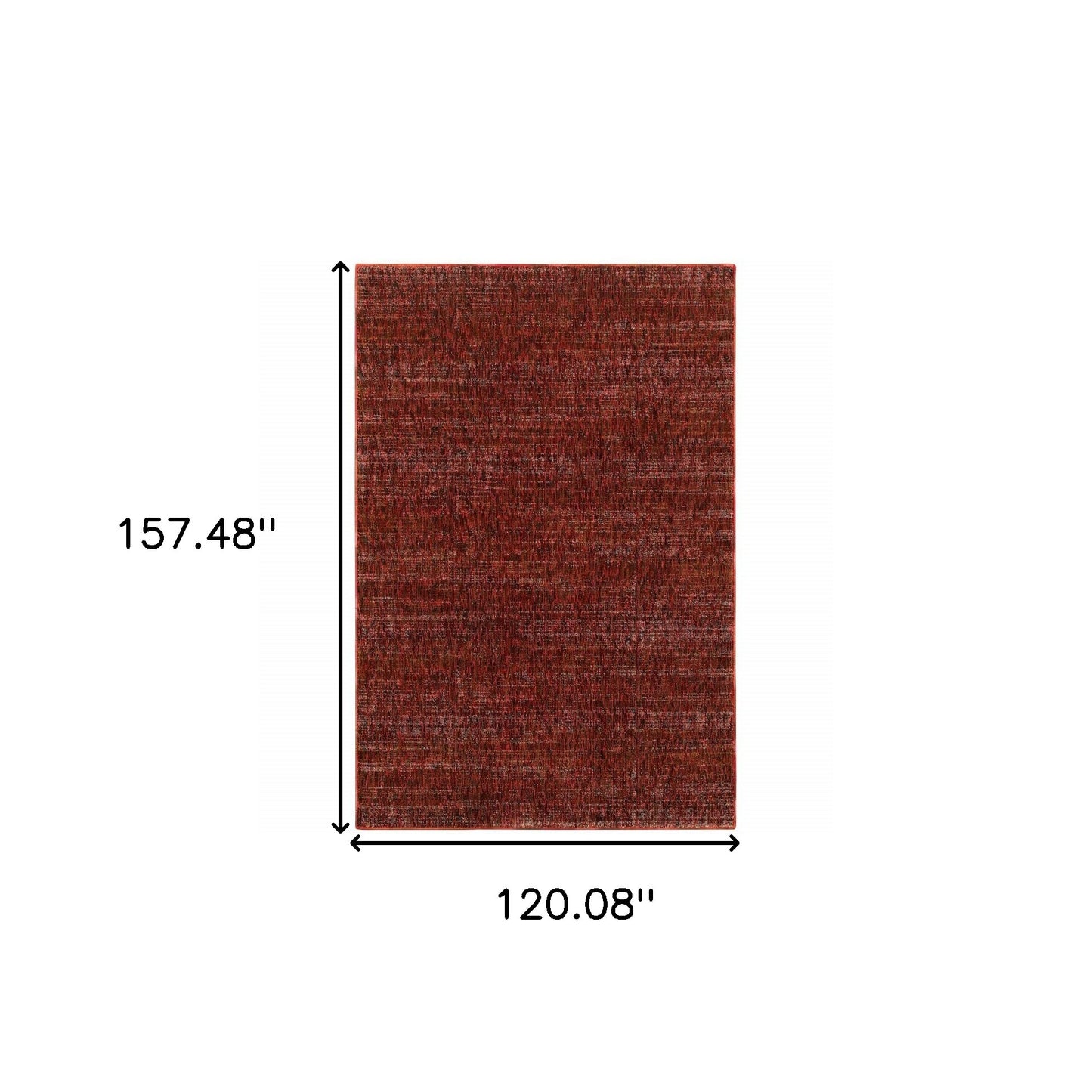 10' X 13' Red Grey Deep And Charcoal Power Loom Stain Resistant Area Rug