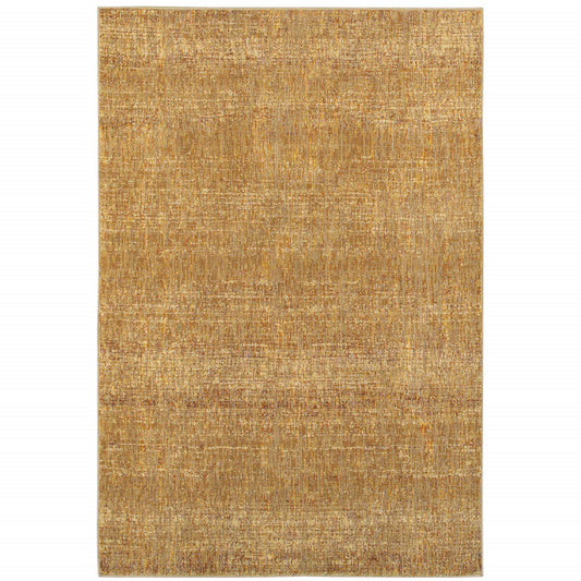 6' X 9' Gold Rust Brown Ivory Purple And Lavender Power Loom Stain Resistant Area Rug