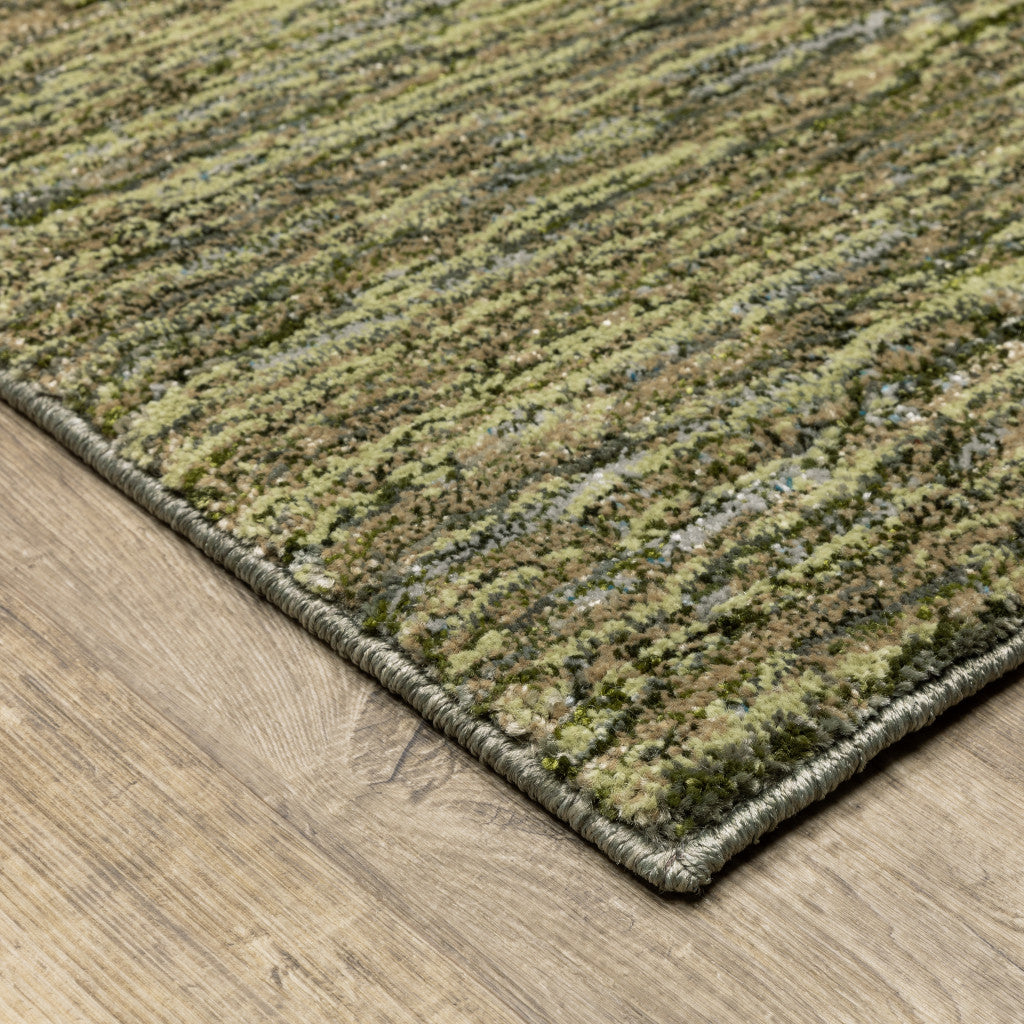 6' X 9' Gold Green Charcoal Teal Blue Purple Grey And Beige Geometric Power Loom Stain Resistant Area Rug
