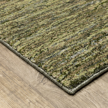 8' X 10' Gold Green Charcoal Teal Blue Purple Grey And Beige Geometric Power Loom Stain Resistant Area Rug