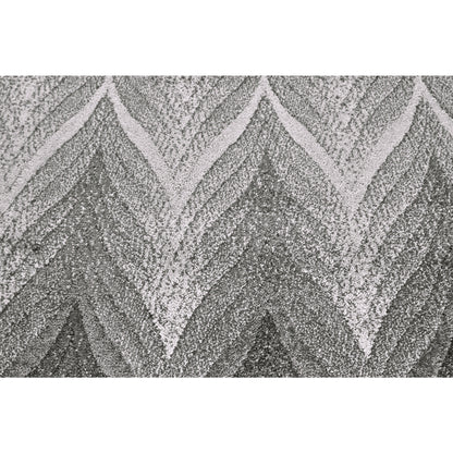 4' X 6' Gray And White Geometric Area Rug