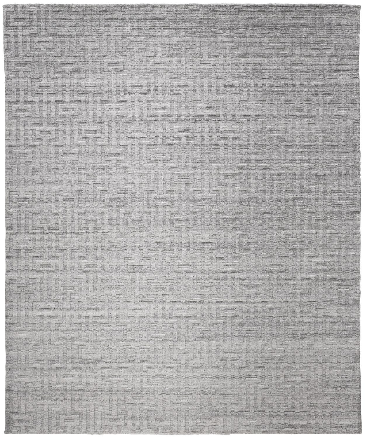 5' X 8' Silver Floral Hand Woven Area Rug