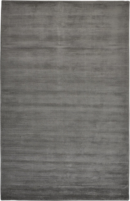 4' X 6' Gray And Black Hand Woven Area Rug