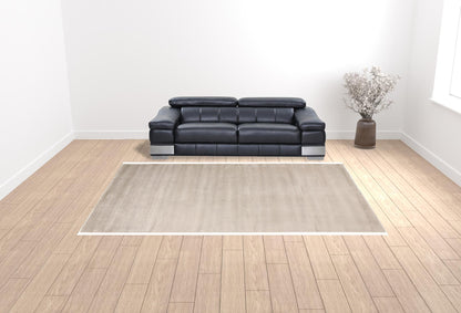4' X 6' Gray And Black Hand Woven Area Rug