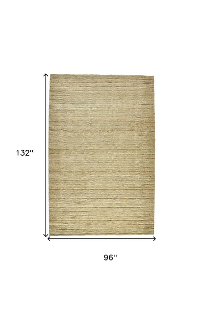 2' X 3' Tan Ivory And Taupe Hand Woven Area Rug