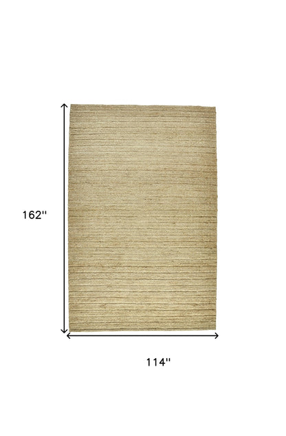 2' X 3' Tan Ivory And Taupe Hand Woven Area Rug