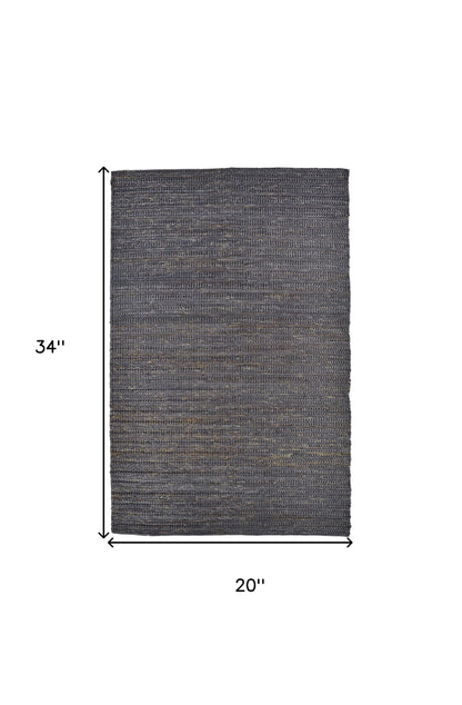 2' X 3' Tan Ivory And Taupe Hand Woven Area Rug