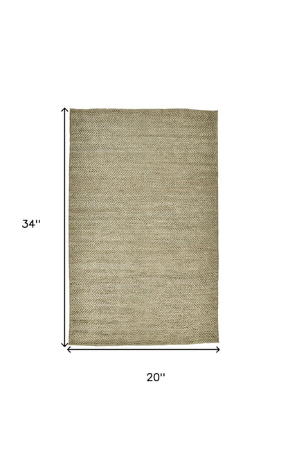 8' X 11' Tan And Gray Hand Woven Area Rug