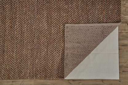 8' X 11' Tan And Gray Hand Woven Area Rug