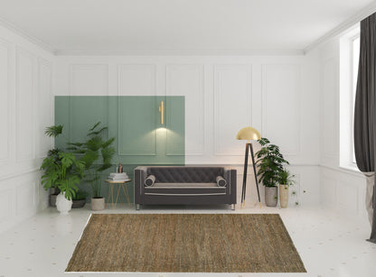 8' X 11' Tan And Gray Hand Woven Area Rug