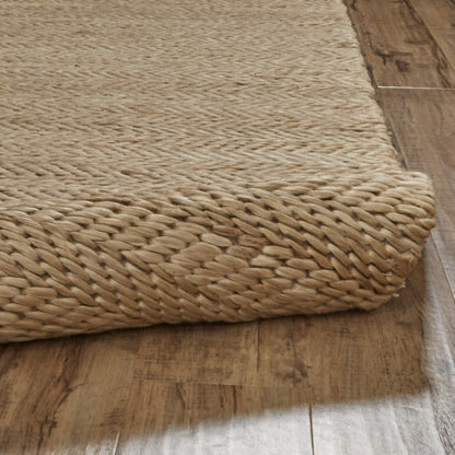 8' X 11' Tan And Gray Hand Woven Area Rug
