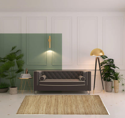 8' X 11' Tan And Gray Hand Woven Area Rug