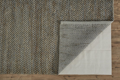 8' X 11' Tan And Gray Hand Woven Area Rug