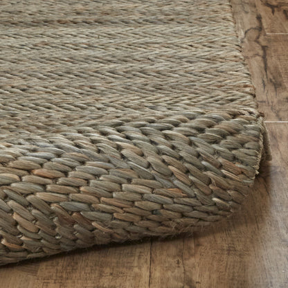 8' X 11' Tan And Gray Hand Woven Area Rug