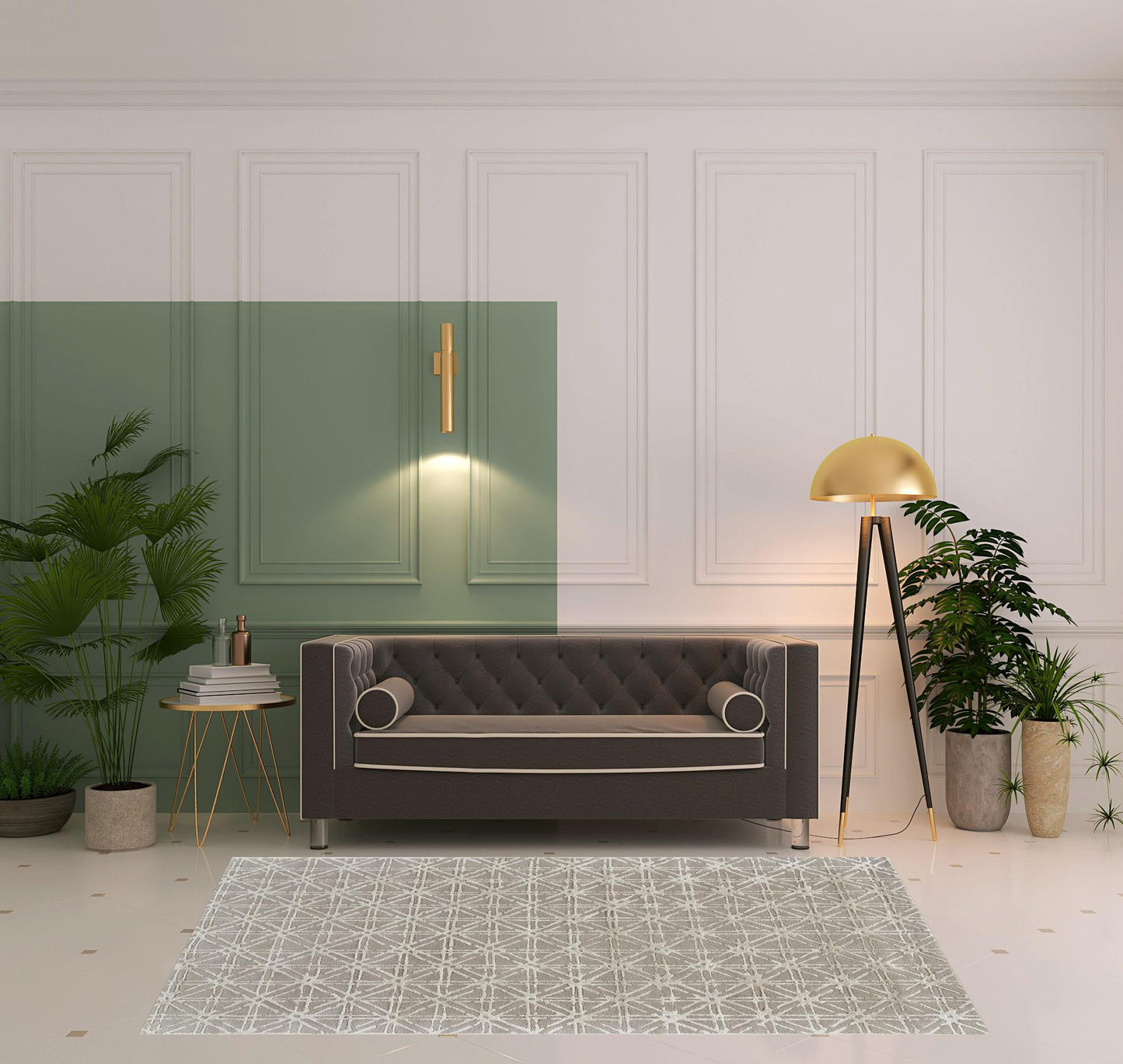 2' X 3' Gray And Silver Wool Abstract Tufted Handmade Area Rug