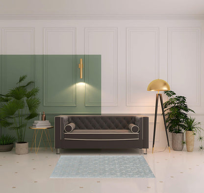 2' X 3' Gray And Silver Wool Abstract Tufted Handmade Area Rug