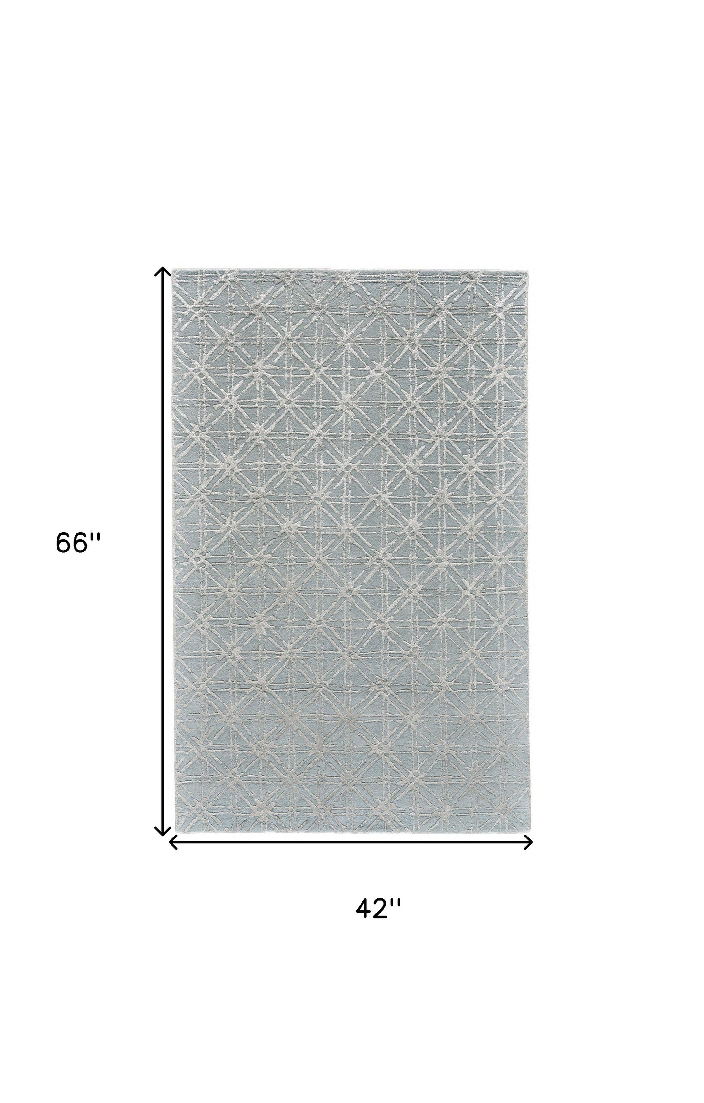 2' X 3' Gray And Silver Wool Abstract Tufted Handmade Area Rug