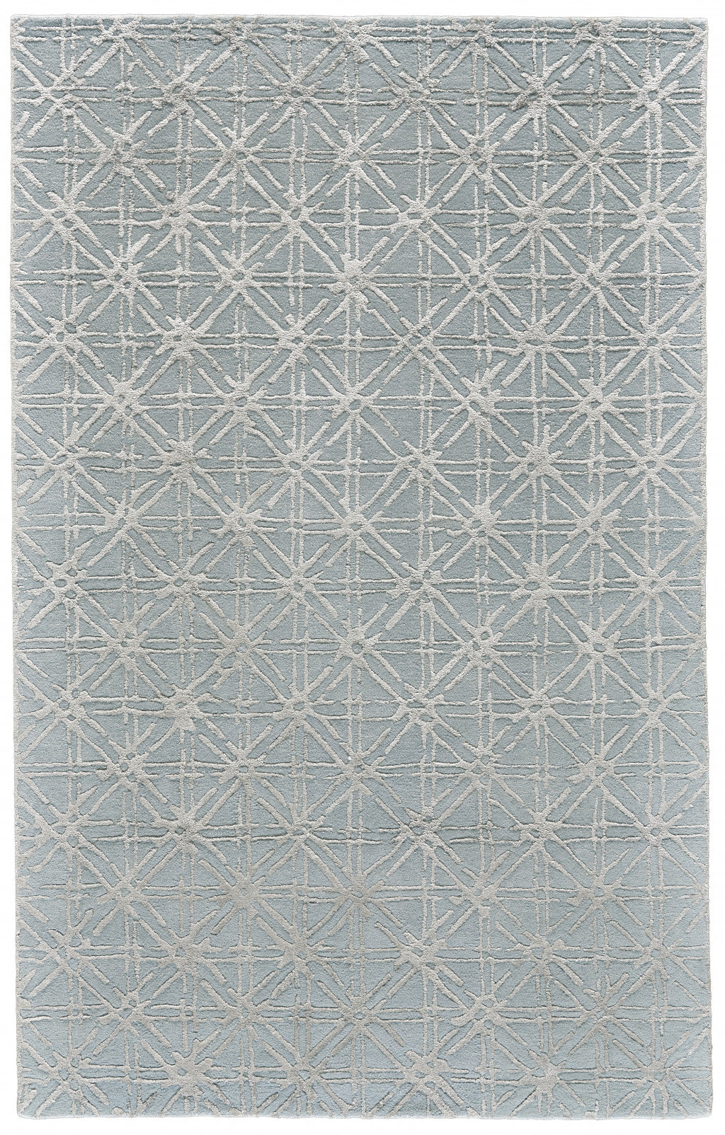 2' X 3' Gray And Silver Wool Abstract Tufted Handmade Area Rug