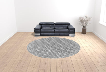2' X 3' Gray And Silver Wool Abstract Tufted Handmade Area Rug