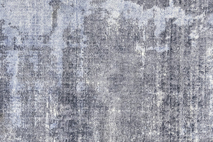 8' X 10' Blue Gray And Ivory Abstract Hand Woven Area Rug
