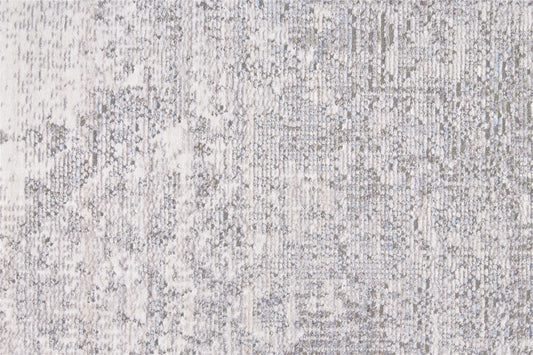 3' X 5' Gray Ivory And Taupe Abstract Distressed Area Rug With Fringe