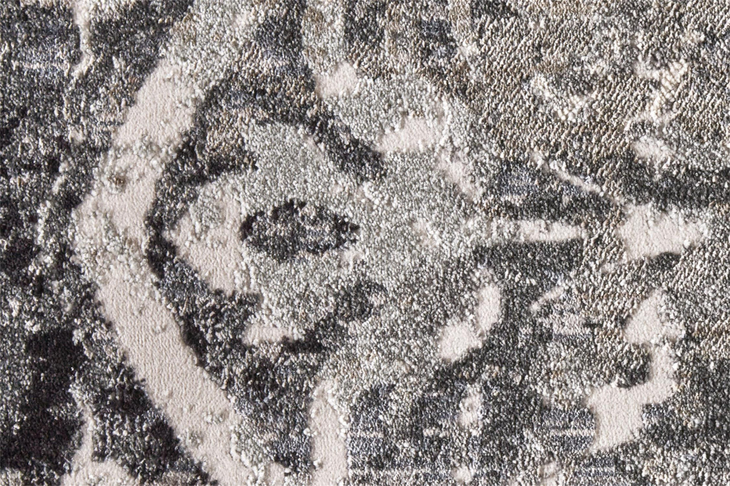 4' X 6' Gray Ivory And Taupe Abstract Stain Resistant Area Rug