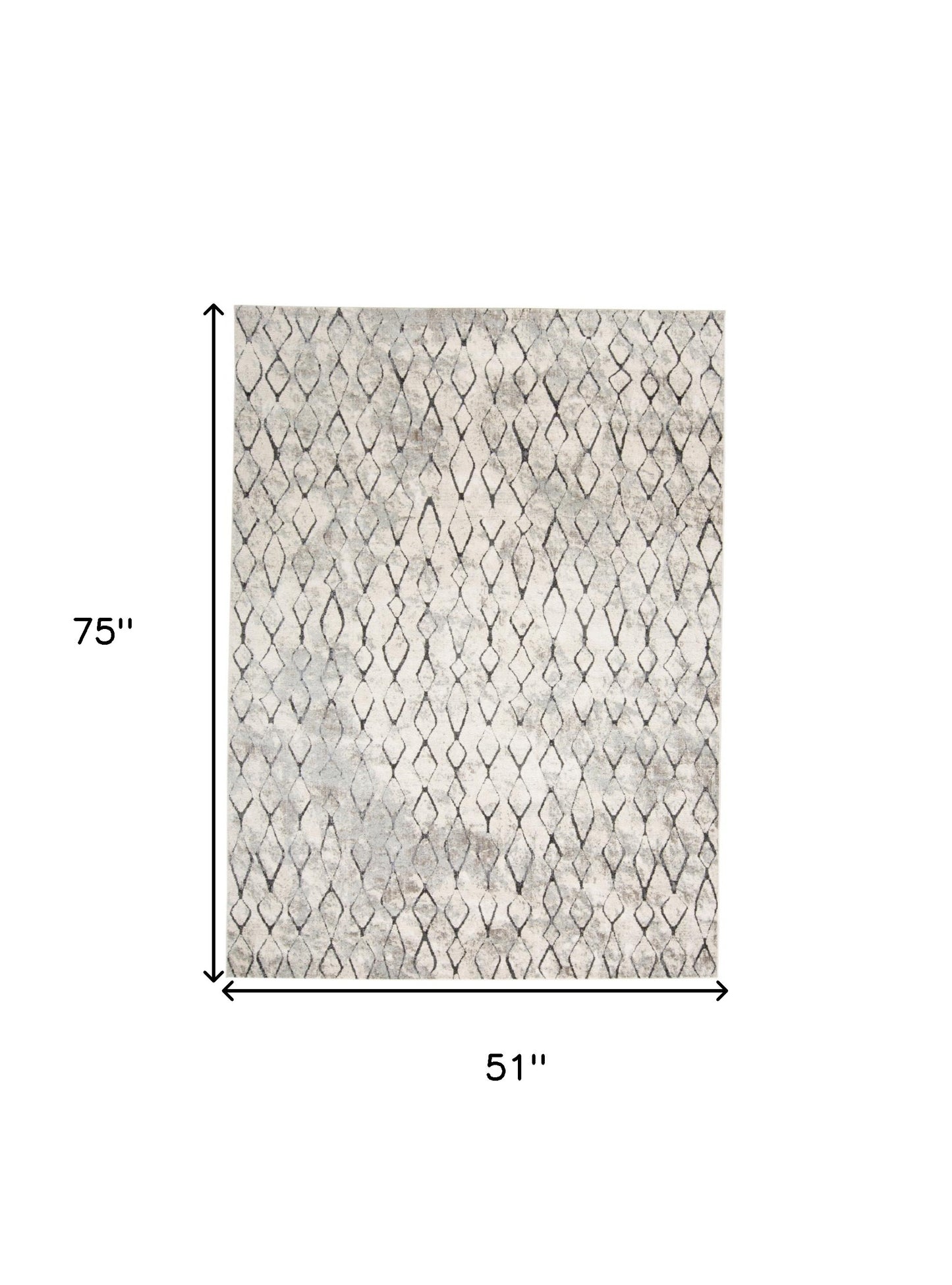 4' X 6' Ivory Gray And Taupe Abstract Stain Resistant Area Rug