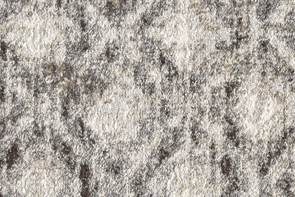 4' X 6' Ivory Black And Taupe Abstract Stain Resistant Area Rug