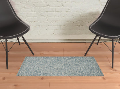 5' X 8' Ivory And Brown Wool Floral Tufted Handmade Stain Resistant Area Rug