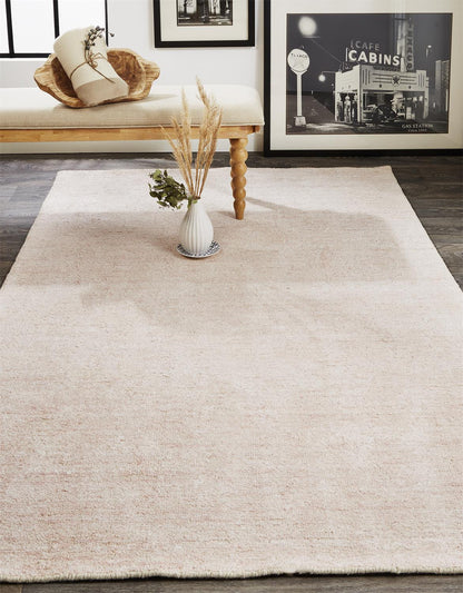 4' X 6' Pink And Ivory Hand Woven Area Rug