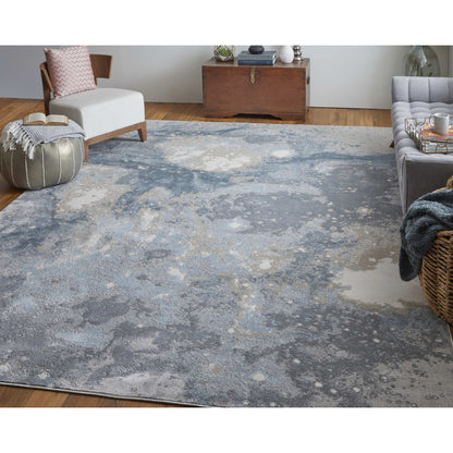 9' x 12' Gray Abstract Area Rug