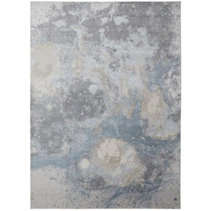 9' x 12' Gray Abstract Area Rug