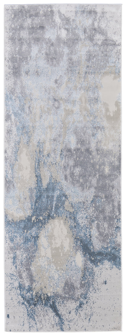 9' x 12' Gray Abstract Area Rug